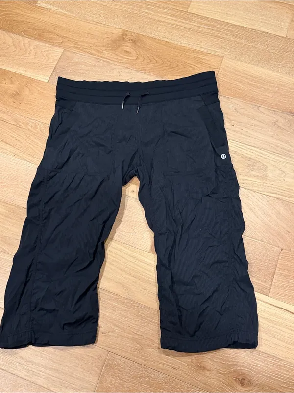 lululemon athletica Black‎ Studio Crop Capri Pants 10 - Image 3