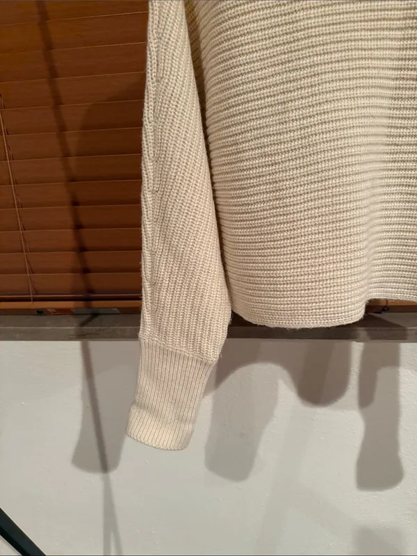 Gianni Bini Cropped Cream Mock Neck Women's Sweater - Image 3