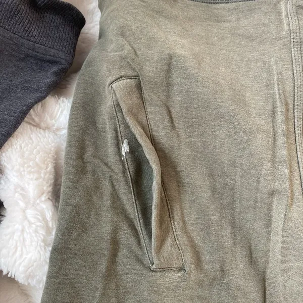 Lululemon olive green asymmetrical zip up - Image 3