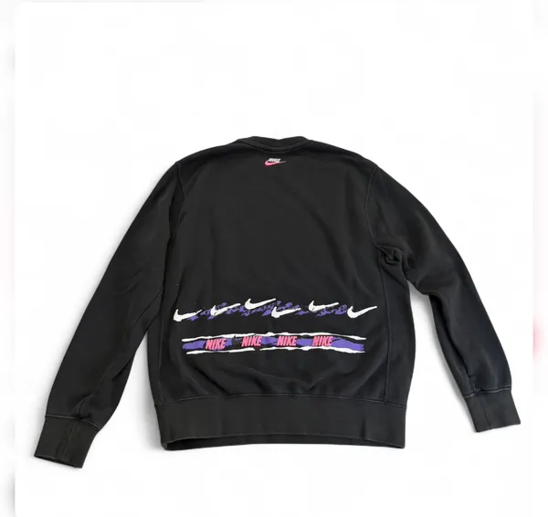 Vintage Nike Stories Retro 90s Graphic Fleece Crew size M - Image 4