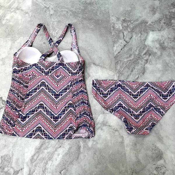 Beach Bump Motherhood‎ Maternity Women’s 2 piece Tankini Swimsuit Size Small S - Image 8
