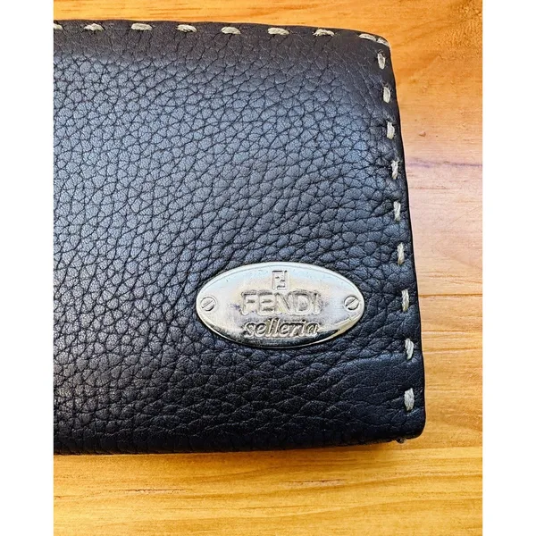 Fendi Dark‎ Brown Selleria Leather Continental Wallet Dark Brown Pre-owned - Image 2