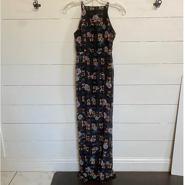MINKPINK Jungle Fever Maxi Dress Multi Leopard Floral‎ Print XS IS15S1473 NEW - Image 4
