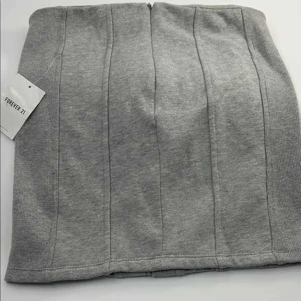 Forever 21 Heather Gray Lace-Up Skirt - Image 11
