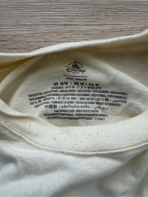 Spirit Jersey Walt Disney World Cream/Gold Long Sleeve Shirt Size Medium - Image 5