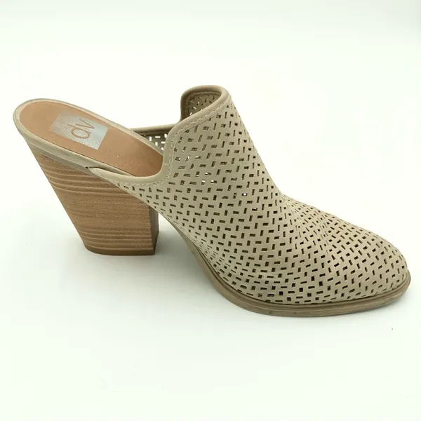 Dolce Vita Beige Laser Cut Closed Toe Heeled Mules Size 10 - Image 7