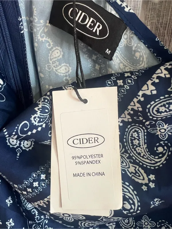 Cider Navy Bandana Print Slip Dress - Image 3