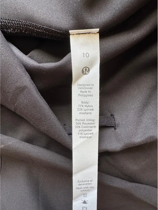 Lululemon Wunder Train High Rise 25” Black Size 10 NWT - Image 6