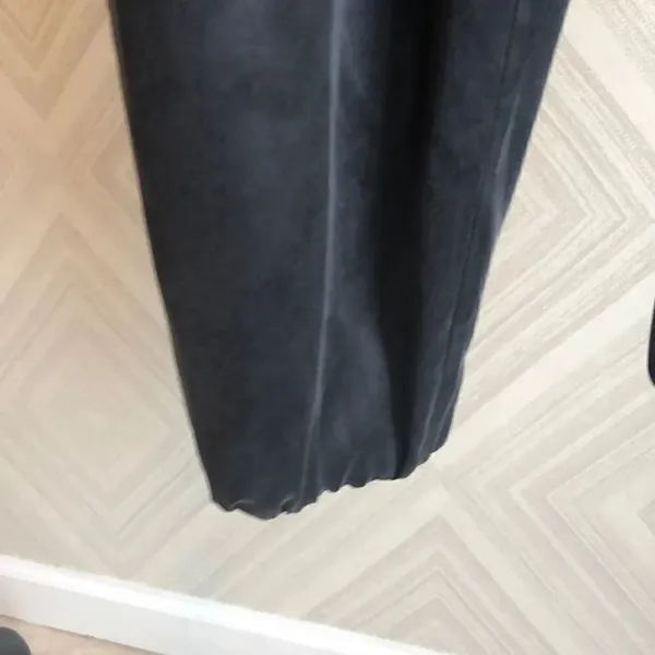 Paige Faded Black Drawstring Silk Joggers - Image 5