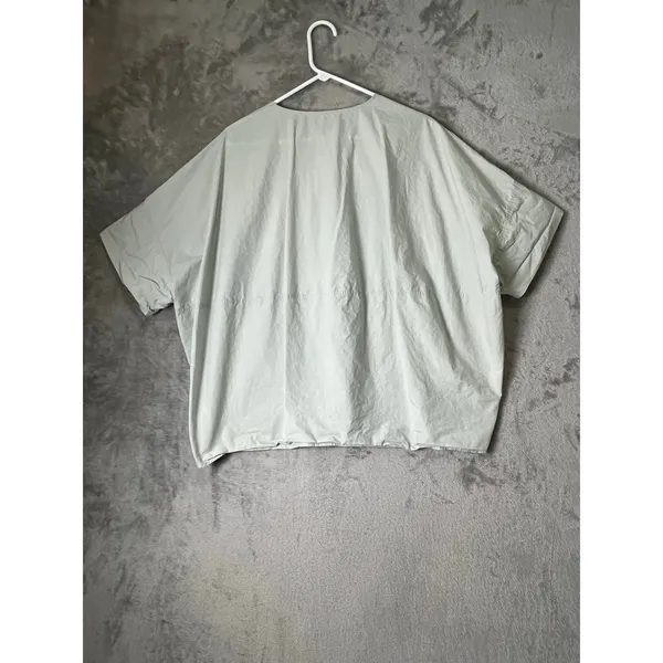 COS Smooth Cotton Top Light Gray Size 8 Oversized Minimalist Boxy Tunic - Image 3