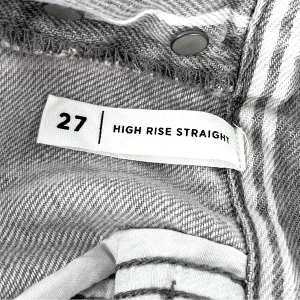 PacSun Gray Double Stripe High Waisted Straight Leg Jeans‎ 27 - Image 8
