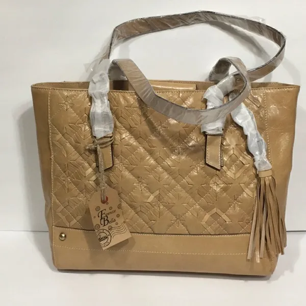 Firenze Bella leather bag. NWT Tan - Image 2