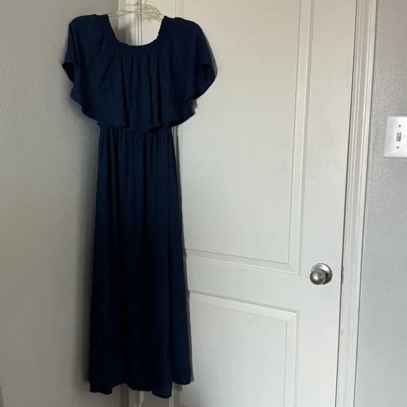 Show Me Your Mumu Hacienda Maxi Wedding Formal Dress, Rich Navy Crisp Bridesmaid - Image 10