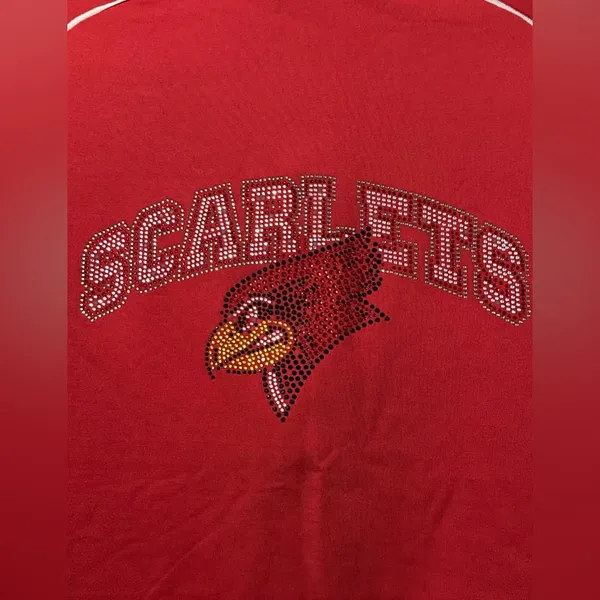 Scarletts Team Rhinestone Track Jacket Red Size XL - Image 5