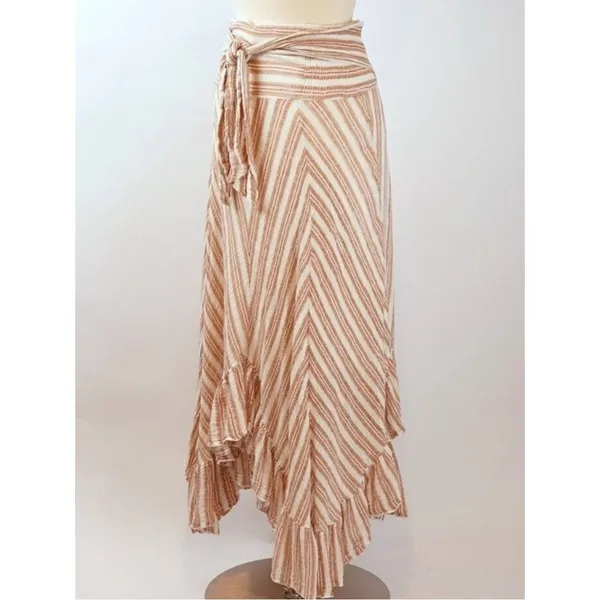 Free People Giselle Skirt/dress Ivory stripe Size Small - Image 7