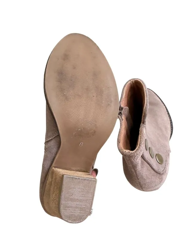 JEFFREY CAMPBELL Taupe Suede Ankle Booties Boots Size 8 - Image 5