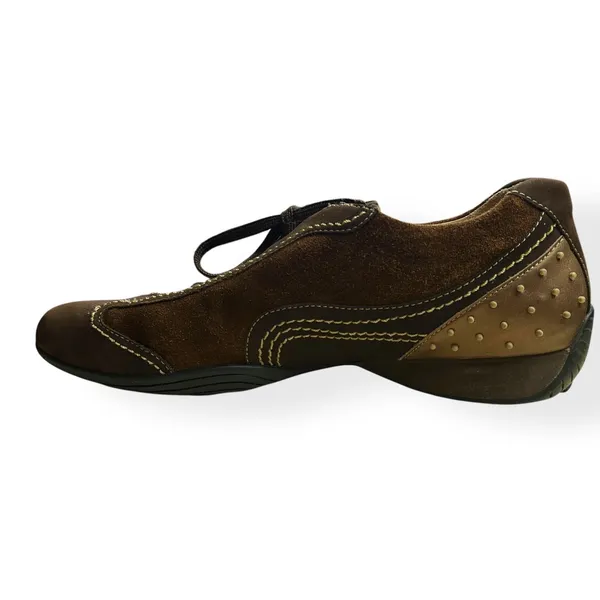 Gabor Comfort‎ Suede Leather Lace Up Sneakers Brown 8.5 UK 10.5 US Wide Utility - Image 6