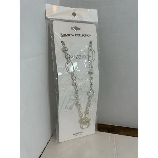 Angel Design ID Badge Holder Necklace Glasses Chain Silver Tone Lanyard 14” NIP - Image 12