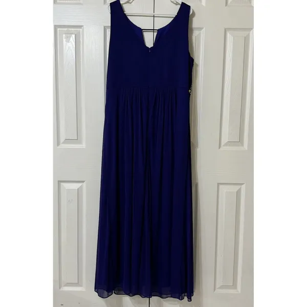 ONYX NITE Roral Blue Embellished Maxi Dress Made In‎ USA - Sz 18W - Image 3