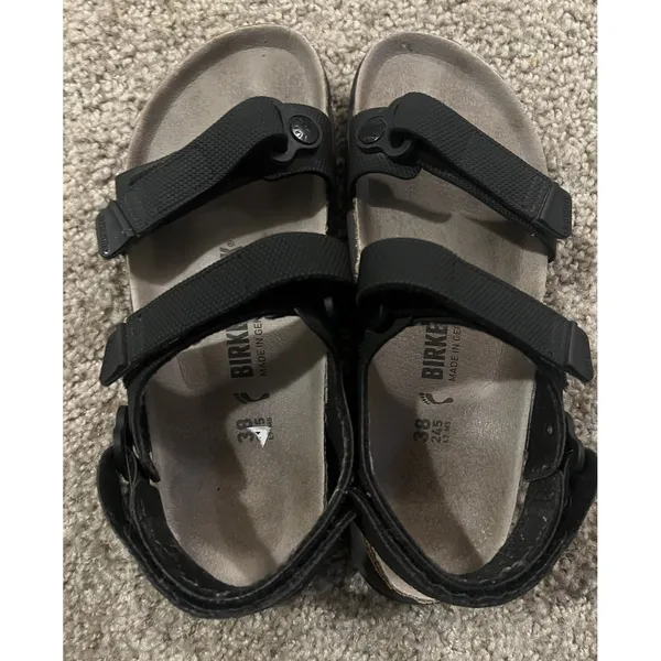 Birkenstock Women Kalahari Birko-Flor Futura Black Sandals US8 EU38 - Image 9