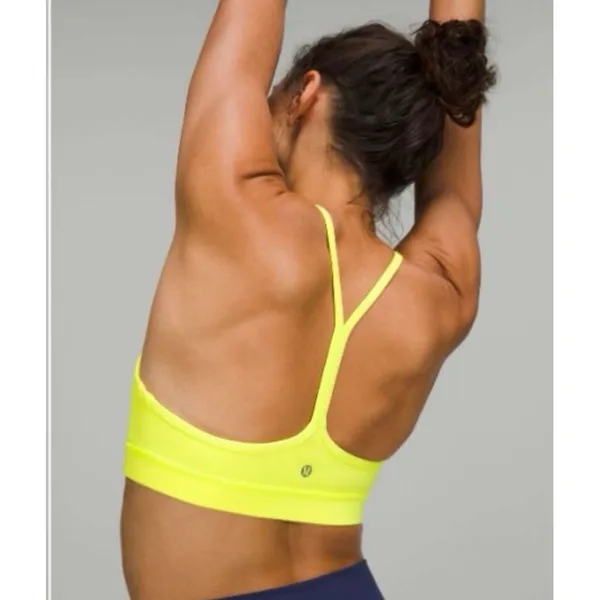 Lululemon Flow Y Bra Nulu Electric Lemon Neon Yellow Size 4 W2CTIS - Image 2