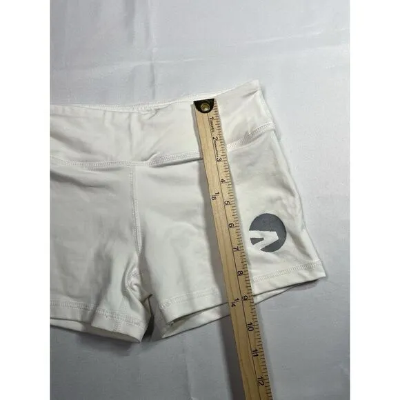 Greater‎ Than My PR Workout Performance Stretch Shorts Cream 23" Waist - Image 3