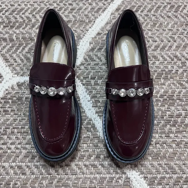 C. Paravano Crystal Platform Loafers sz EU 38/ US 7 - Image 2