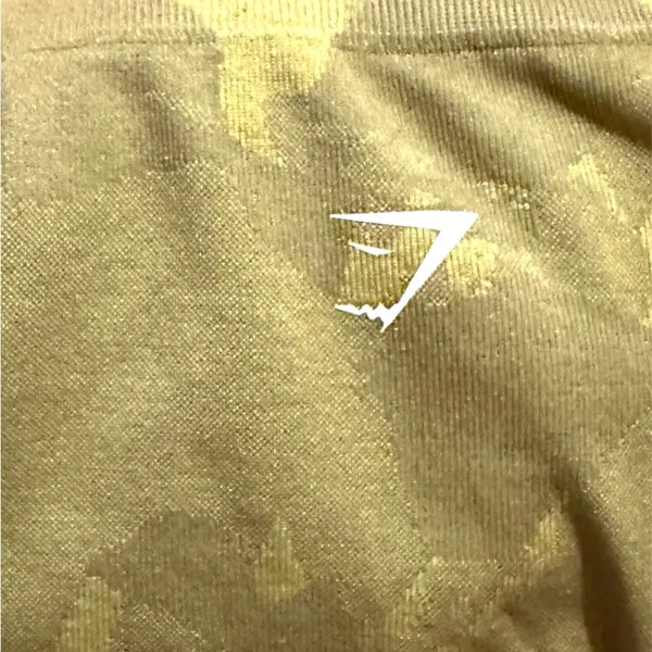 NWOT GYMSHARK yellow/Green Camouflage Shorts - Image 3