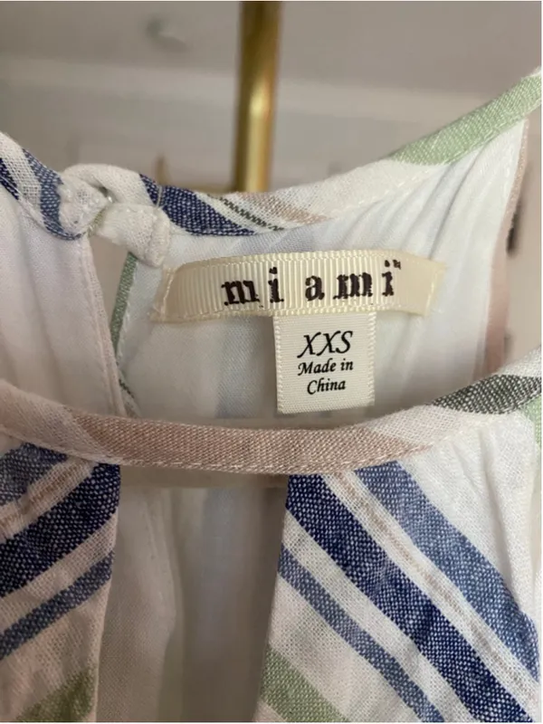Mi Ami Linen Halter Mini Dress XXS Coastal Cottagecore Quiet Luxury Preppy Beach - Image 6