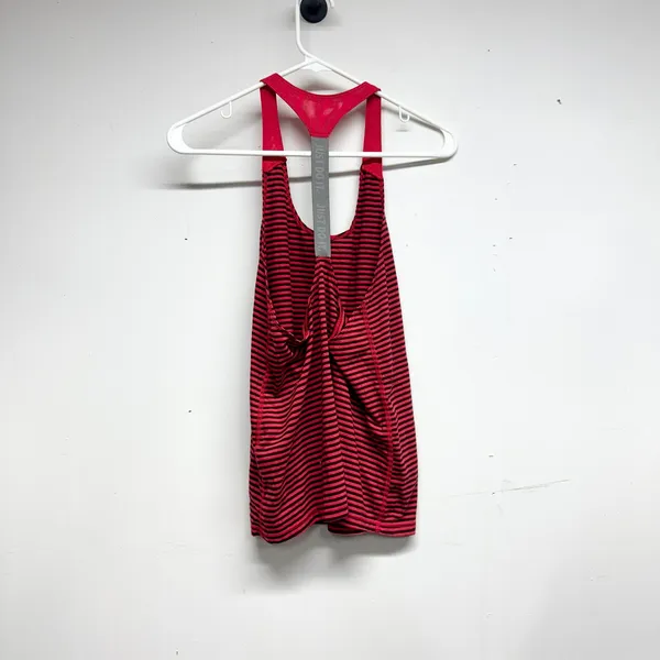 Nike Elastika Loose Tank Top Running‎ Tennis Tee Gym Solid Red Strip Medium - Image 3