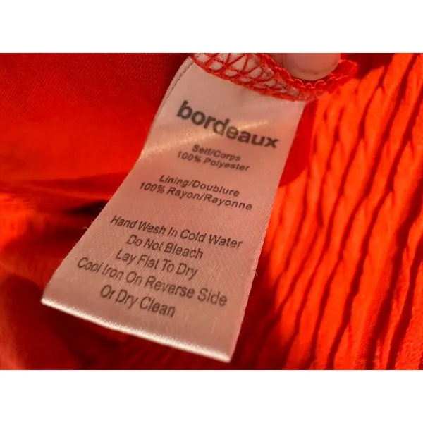 ANTHROPOLOGIE Bordeaux Orange Red Textured Sleeveless Tank Flow Mini Dress S - Image 8
