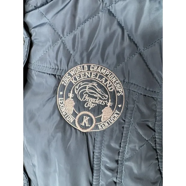 Ariat Womens XS Quilted Jacket Coat Blue Breeders Cup 2015 Kentucky Rare - Image 2