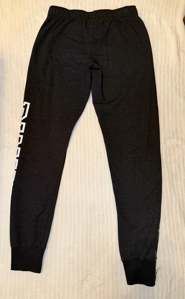 Victoria’s Secret PINK Black Joggers Sweatpants XS Ankle Zips - Image 7