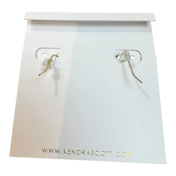 Kendra Scott Elle Drop Earrings Gold Iridescent Abalone Shell Oval Dangle New - Image 3