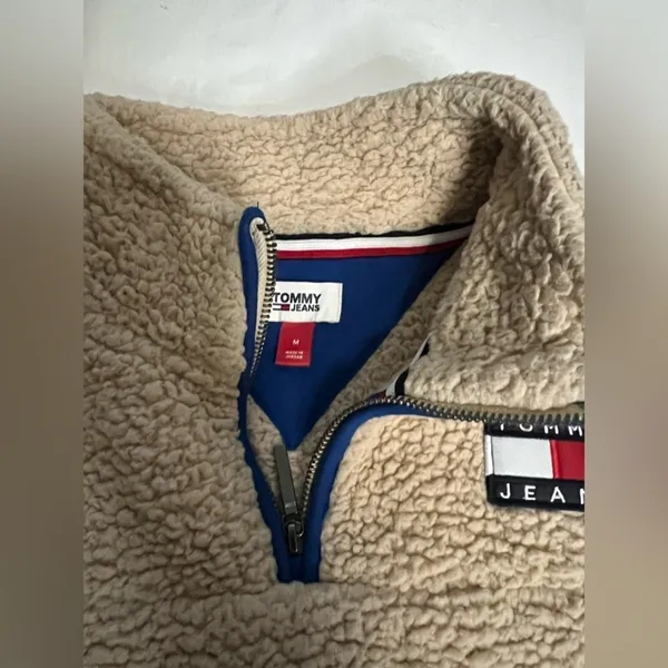 Tommy Hilfiger Jeans 1/4 Zip Fleece Sherpa Women’s Size Medium - Image 5
