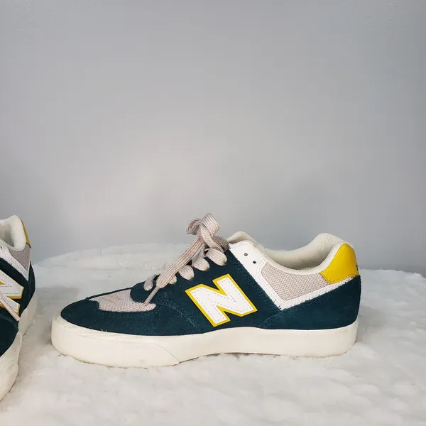 New Balance Numeric 574 Vulc Sneakers Blue Yellow Size 6.5/8 - Image 3