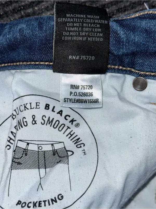 Buckle Black Fit No 75 Flare Leg Stretch Jeans Sz 27x32 BBW1556R Boho Western - Image 10
