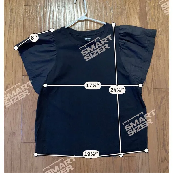 Old navy black flutter sleeve combo top size large - Image 6