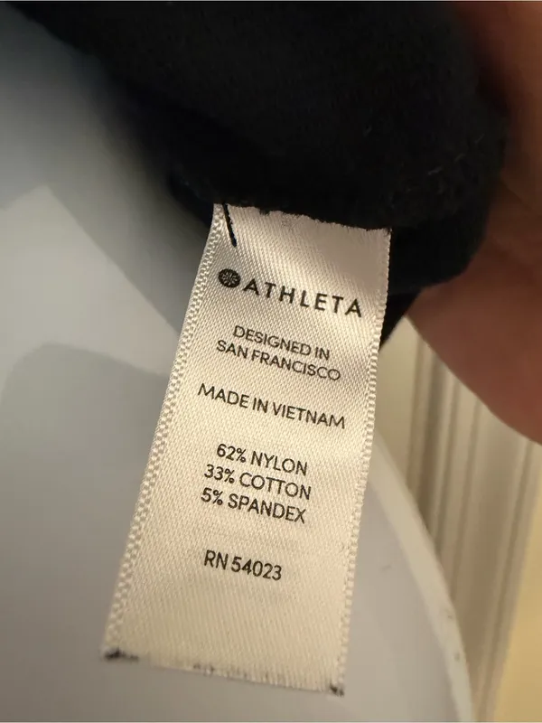 Athleta Black Open Back Workout Top Women's M Yoga Athletic Tee - Image 2