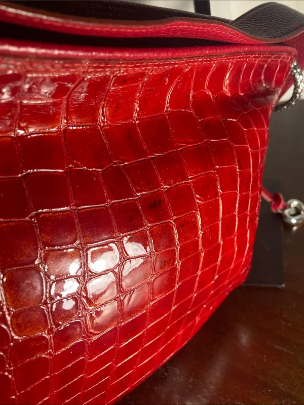 Brighton Chere Red Croc-Embossed Shoulder Bag - Image 8