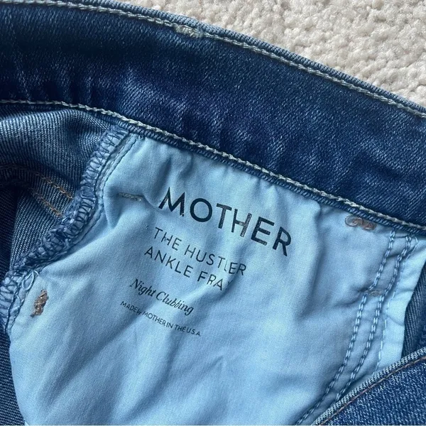 Mother Denim Hustler Ankle Fray Night Clubbing Jeans Raw Hem‎ - Image 5