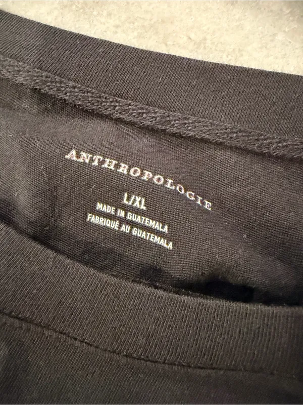 NWOT Anthropologie Size XL Oversized Graphic T-Shirt Black Brooklyn NY Floral - Image 9