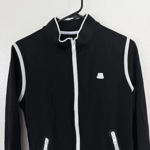Tilley Jacket Womens Medium Black Tilley Loves Golf Full Zip Mock Neck Active - Image 2