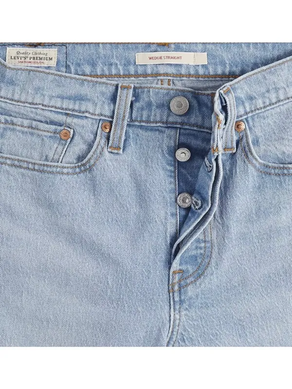 New Levi's Premium 27x28 Wedgie Straight Ankle Women's Jeans Fully Baked Light - Image 6