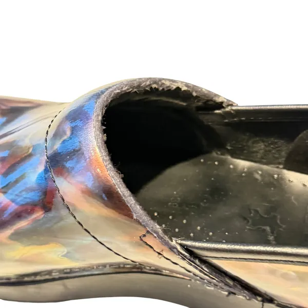 Dansko Professional Clogs Womens 39 Multi Color Iridescent Patent Leather Shoes - Image 5
