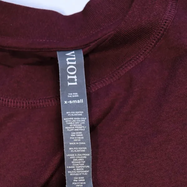 Vuori Energy Tank Top Women XS Dreamknit Racerback Activewear Yoga VW123 Maroon - Image 3