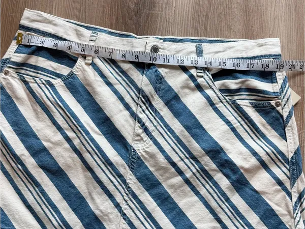 Universal Thread Blue and White Striped Mini Skirt‎ - Image 2