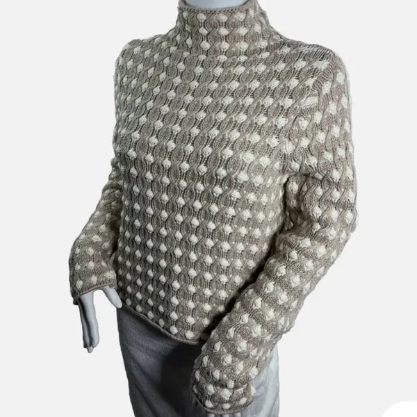Anthropologie Sleeping on Snow Popcorn Turtleneck Sweater Women’s Size Small - Image 2