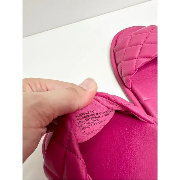 Nordstrom Rack Sandals Womens‎ Size 6 Quilted Pink Slides - Image 8