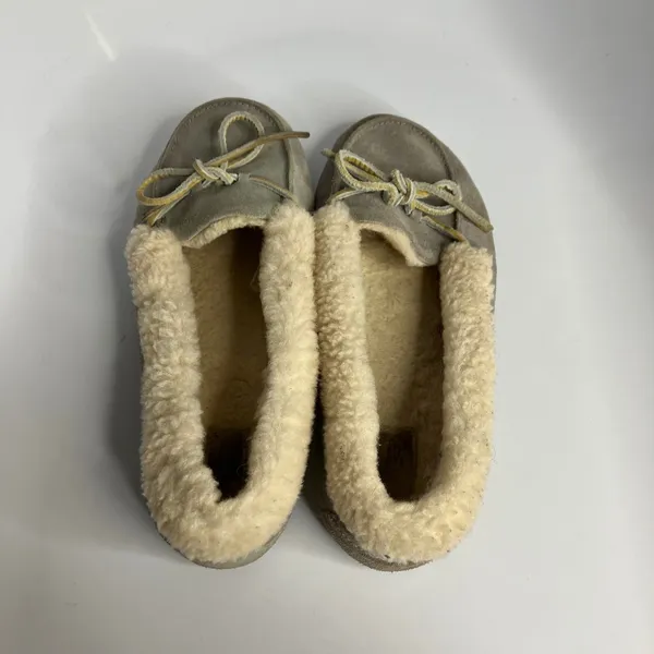 UGG Solana loafer slippers pewter gray shearling lined women's size‎ 10 cozy - Image 6